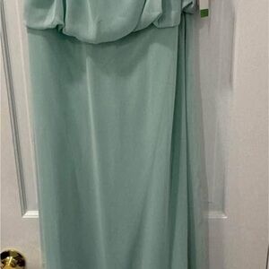 David's Bridal Mint Green Dress